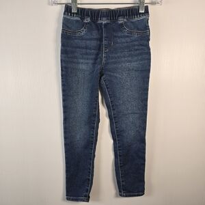 Crewcuts Girls Dark Wash Blue Denim Jeans Elastic Waist Back Pockets Size 7